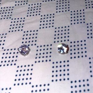 Fake diamond magnet earrings